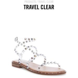 Steve Madden travel clear studded sandals